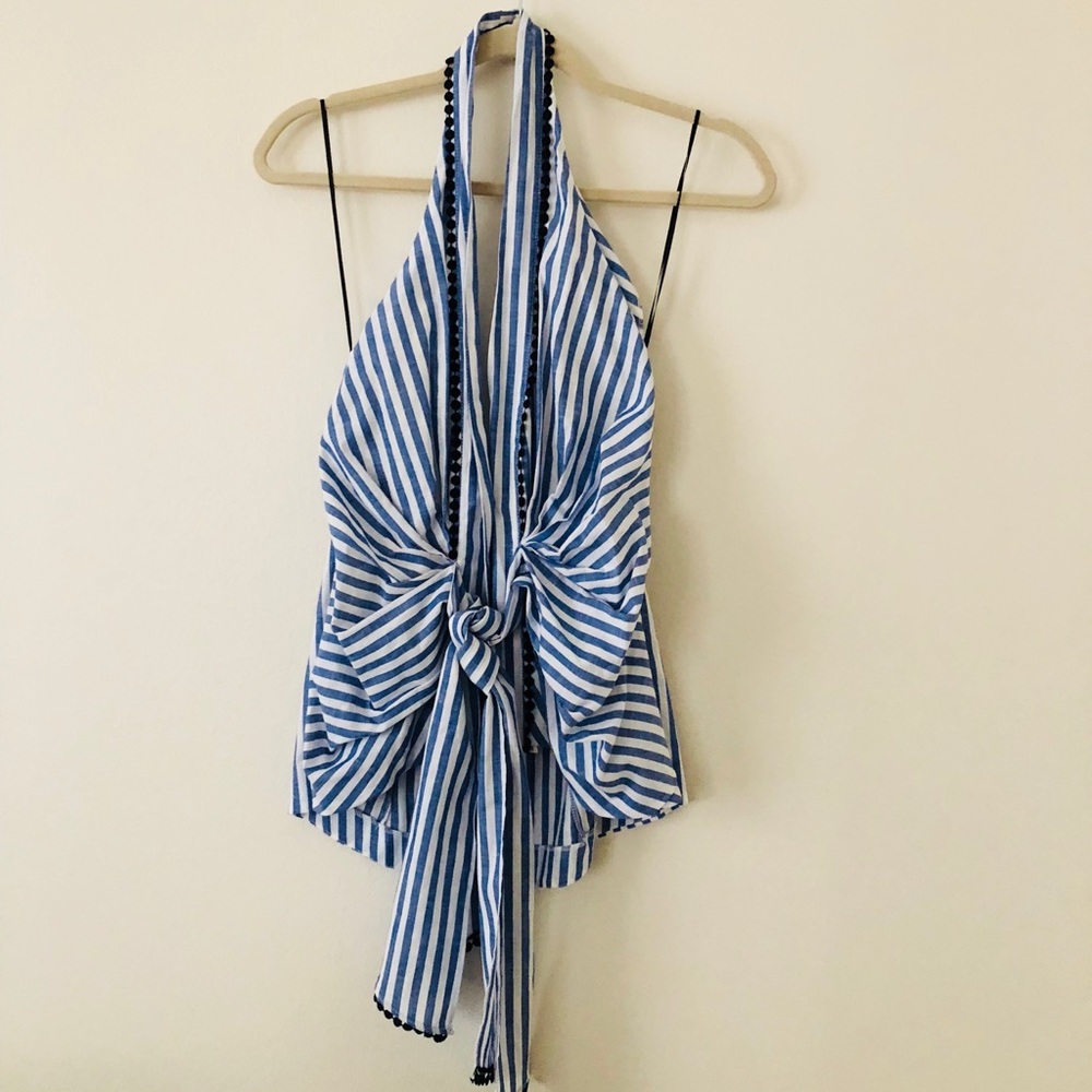 Zara striped halter top
